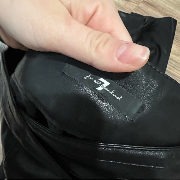 7 For All Mankind Vegan Leather Straight Leg Pants - Picture 12 of 13